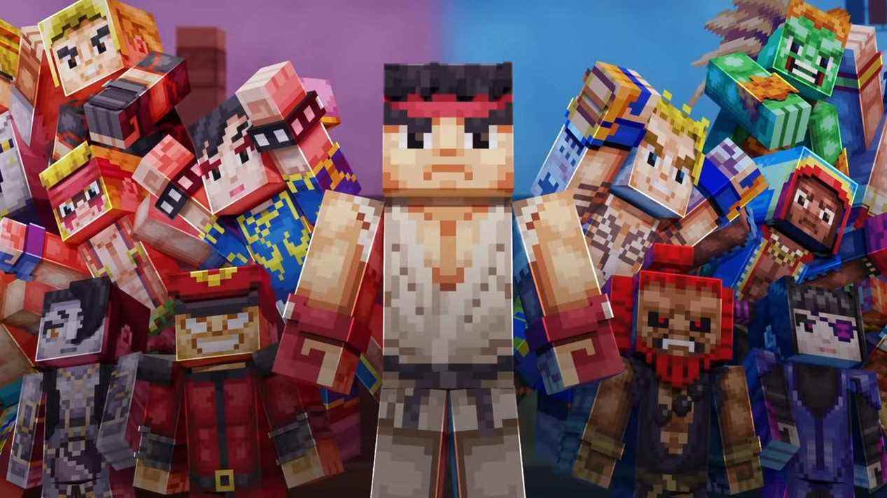 Le pack de skins Capcom Street Fighter ajouté à Minecraft en tant que contenu téléchargeable
