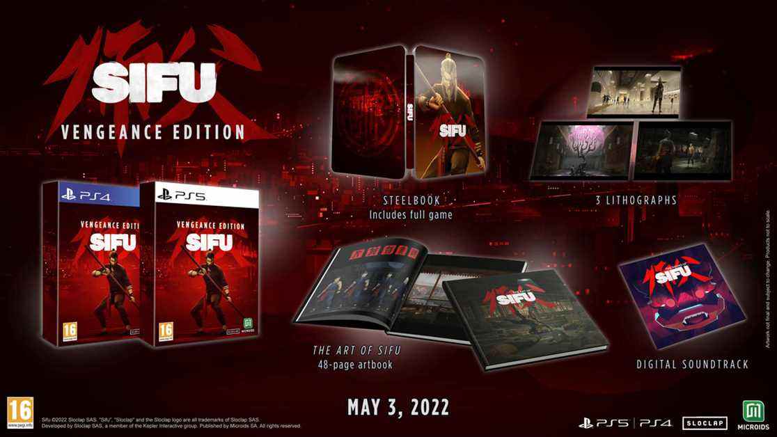 L'édition physique de Sifu Vengeance Edition sera lancée le 3 mai    
