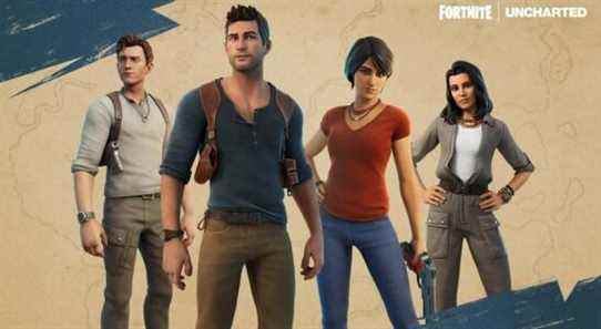 Les skins Fortnite Uncharted incluent des versions de jeux vidéo et de films de Nathan Drake et Chloe Frazer