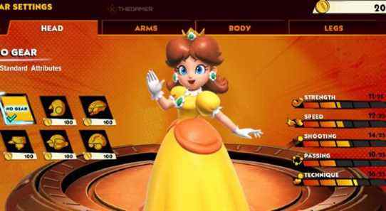 Mettez la princesse Daisy dans Mario Strikers ou I Riot