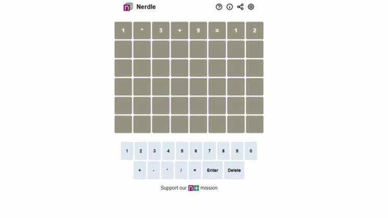 Nerdle est Wordle pour les personnes qui préfèrent les chiffres aux lettres

