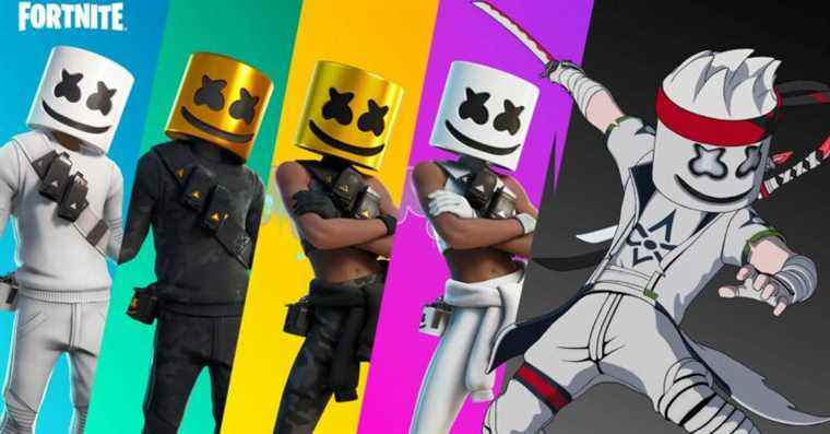 Peaux Fortnite Marshmello (Melloverse aussi)
