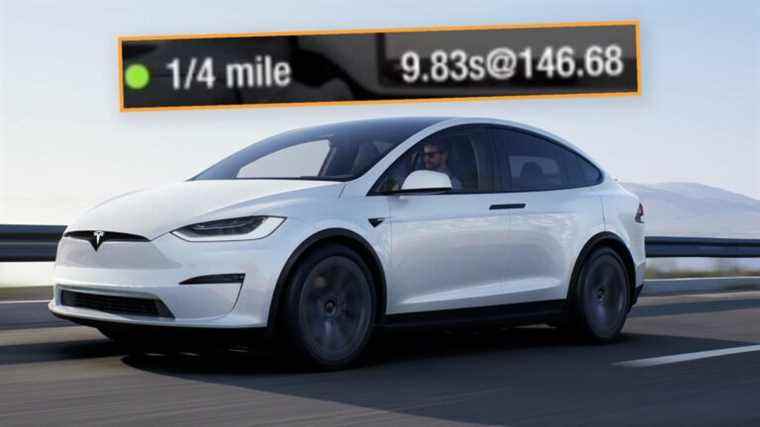 Regardez un SUV Tesla Model X Plaid parcourir un quart de mille de 9 secondes dans la rue