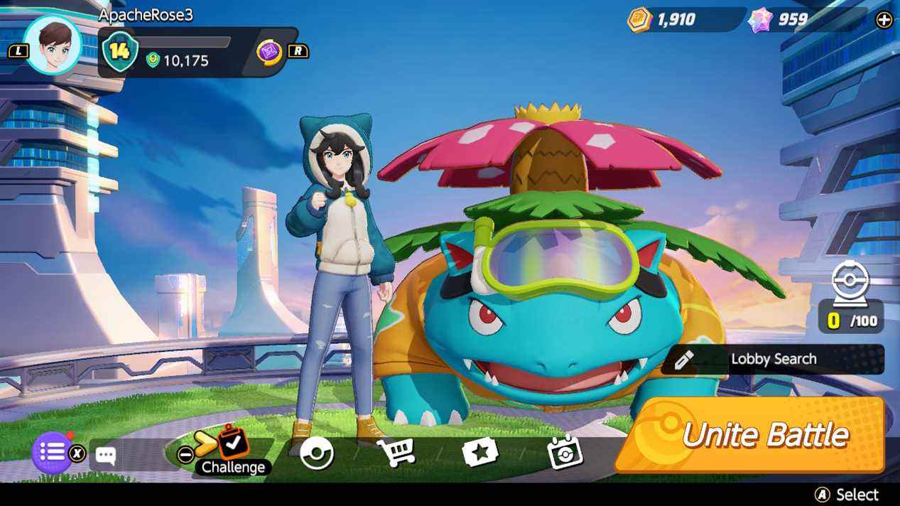 Écrans d'entraînement de Pokemon Unite sur Nintendo Switch