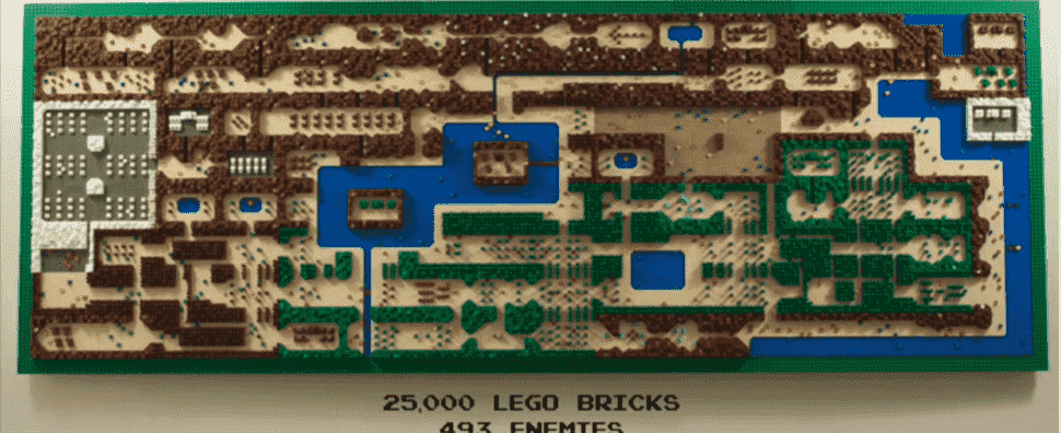 Un fan construit la carte NES Zelda avec 25 000 briques Lego
