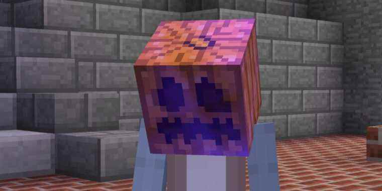 minecraft curse of binding pumpkin head