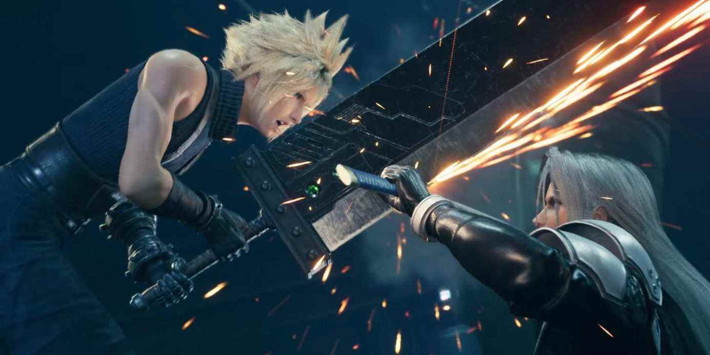 Cloud et Sephiroth dans le remake de Final Fantasy VII