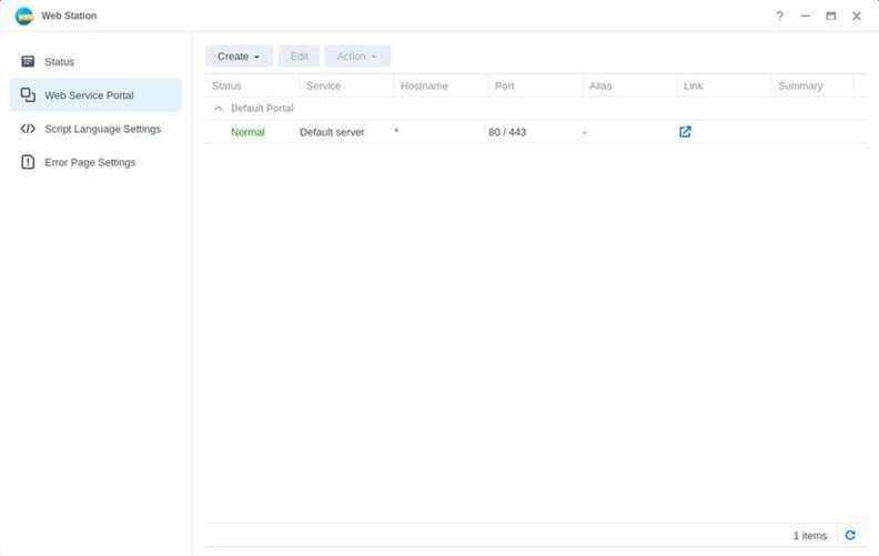 Service Station Web Synology DSM 7