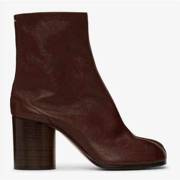 Maison Margiela - Bottes Tabi marron vintage à talons mi-hauts