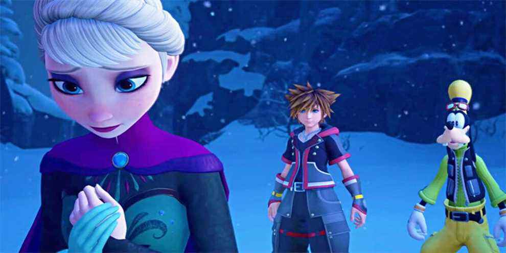 Kingdom Hearts 3 Elsa, Sora et Dingo