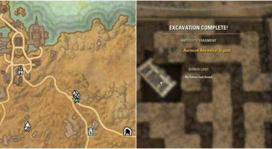 Elder Scrolls Online Alik'r Desert Map And An Excavation Site