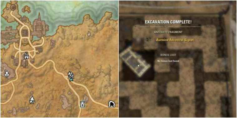 Elder Scrolls Online Alik'r Desert Map And An Excavation Site