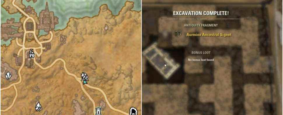 Elder Scrolls Online Alik'r Desert Map And An Excavation Site