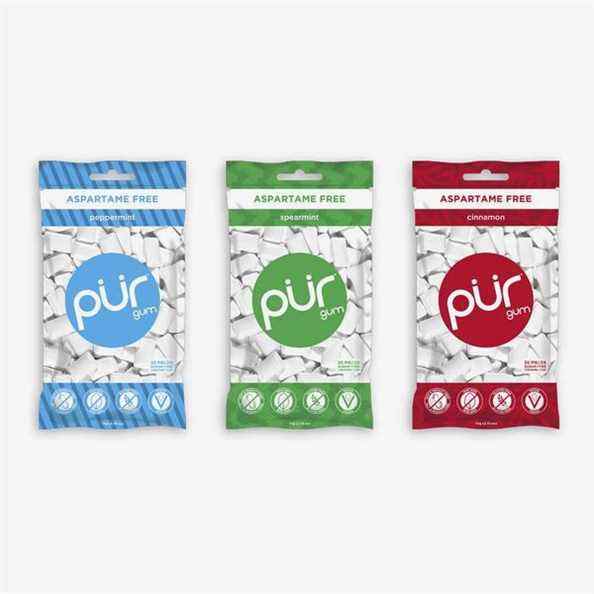 Gomme sans aspartame PUR (paquet de 3)