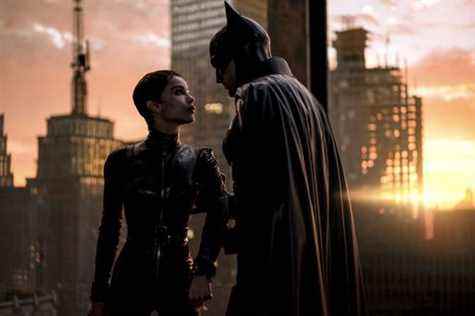 zoe kravitz, robert pattinson comme bruce waynebatman dans le batman