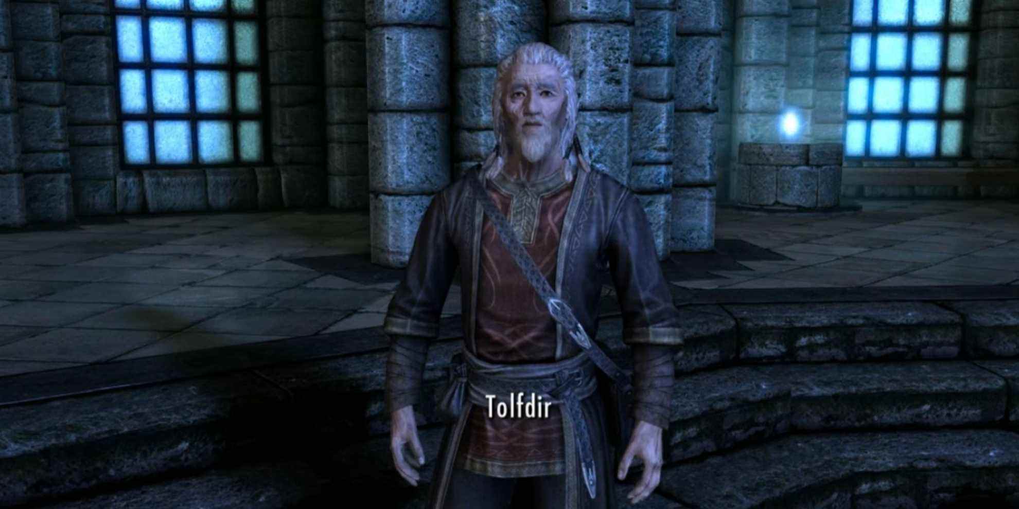 Skyrim Tolfdir à l'intérieur du Collège de Winterhold