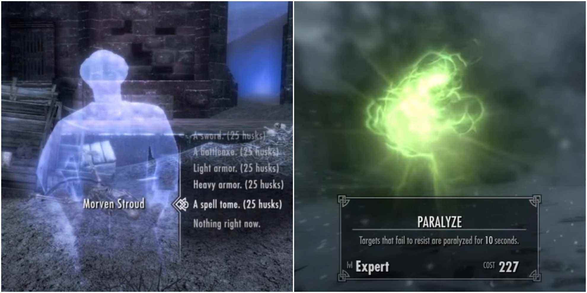 Skyrim Morven And The Paralyze Spell