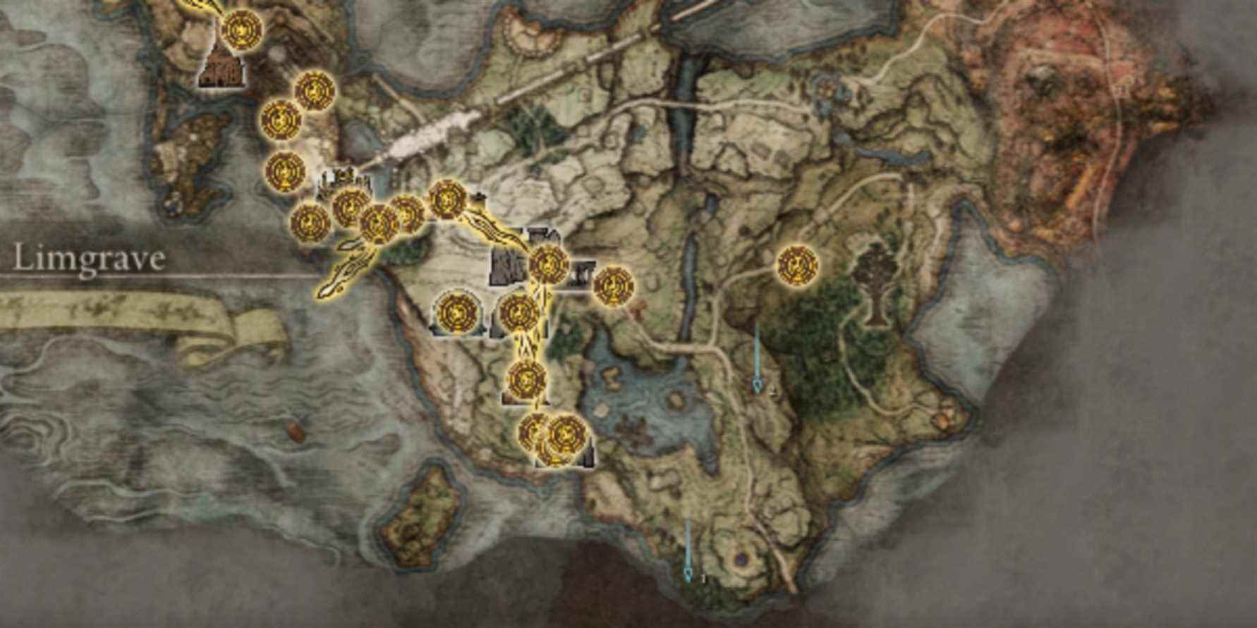 limgrave map in elden ring