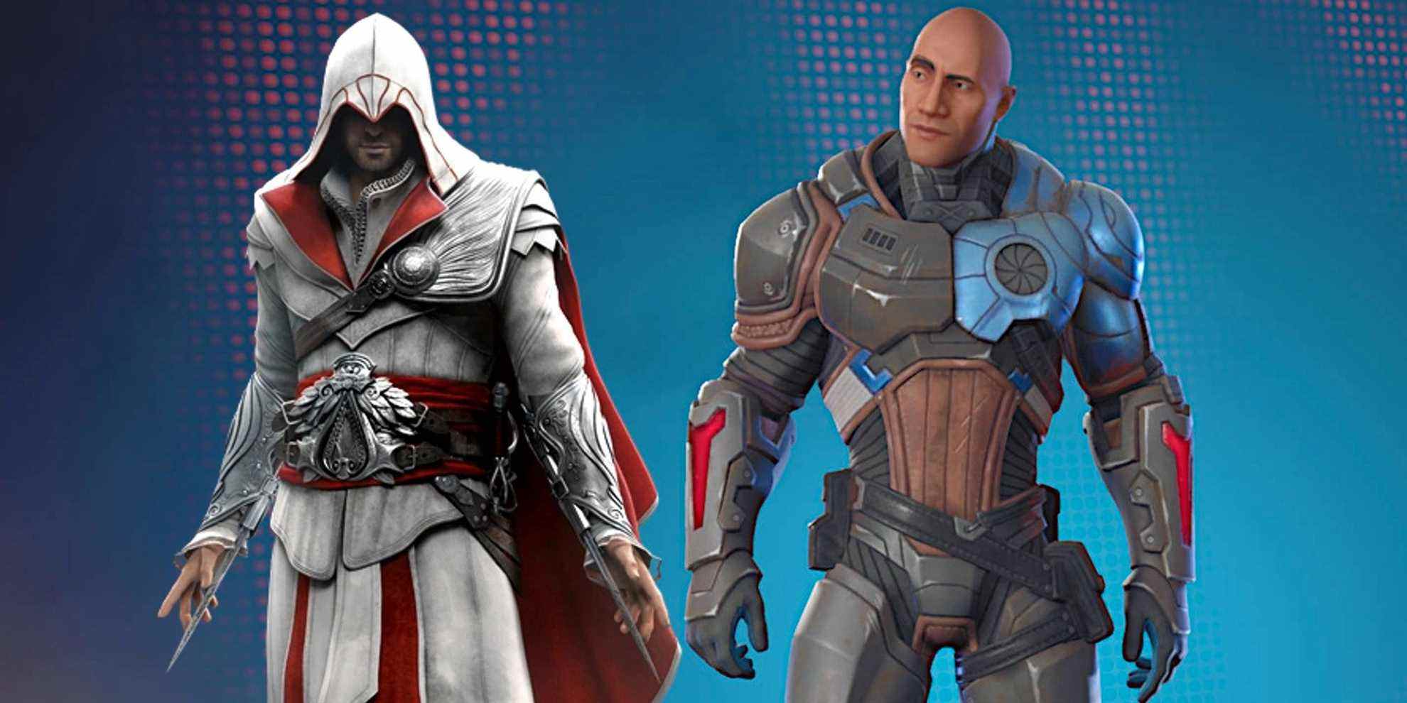 ezio and the rock fortnite