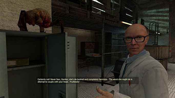 Le Dr Kleiner parle des mérites des crabes dans Half-Life 2