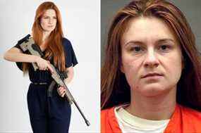 Un fidèle serviteur de la Russie.  Maria Butina en tant qu'espionne adorait les armes à feu – et Vladdy !  - mais ça s'est terminé par un mugshot.  FACEBOOK/ NYPD