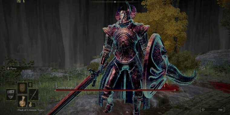 Elden Ring Crucible Knight You Died Closeup