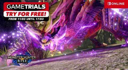 Monster Hunter Rise annoncé comme le prochain essai du jeu Switch Online