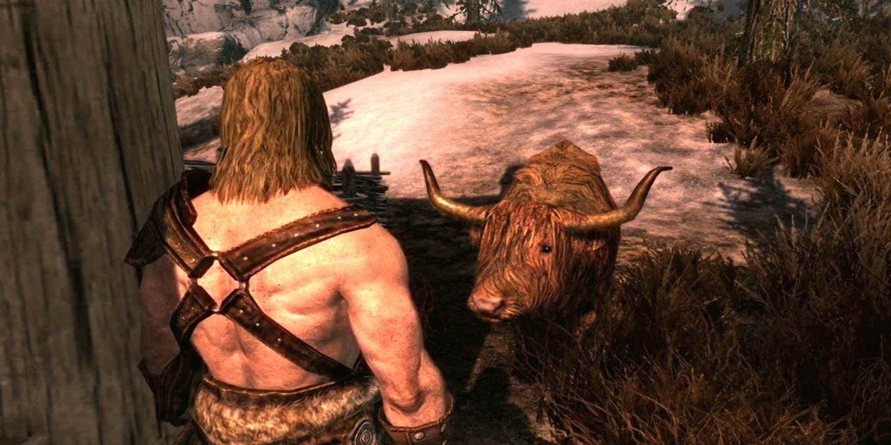 Skyrim cow encounter in Hearthfire DLC