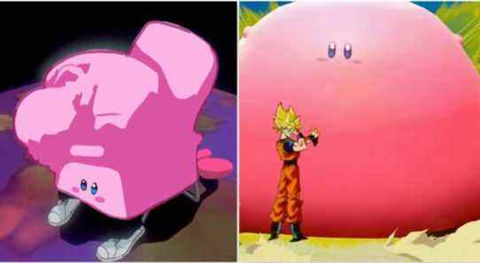 Kirby memes involving Evangelion and Dragon Ball Z