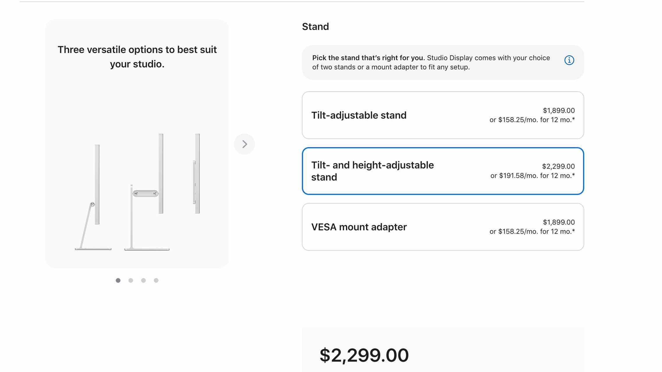 La page de vérification d'Apple Studio Display