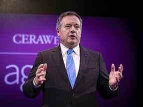 Jason Kenney prend la parole lors de la conférence CERAWeek by S&P Global 2022 à Houston, Texas.