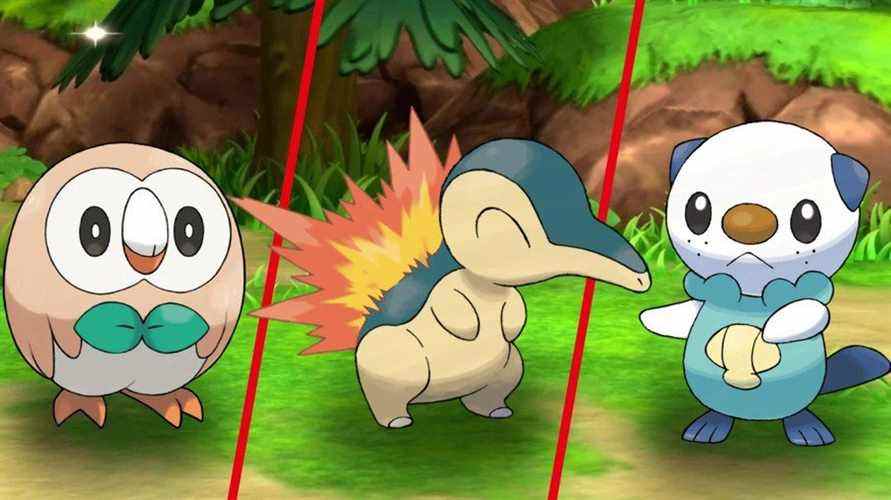 Pokemon Choices Rowlet Cyndaquil Oshawott