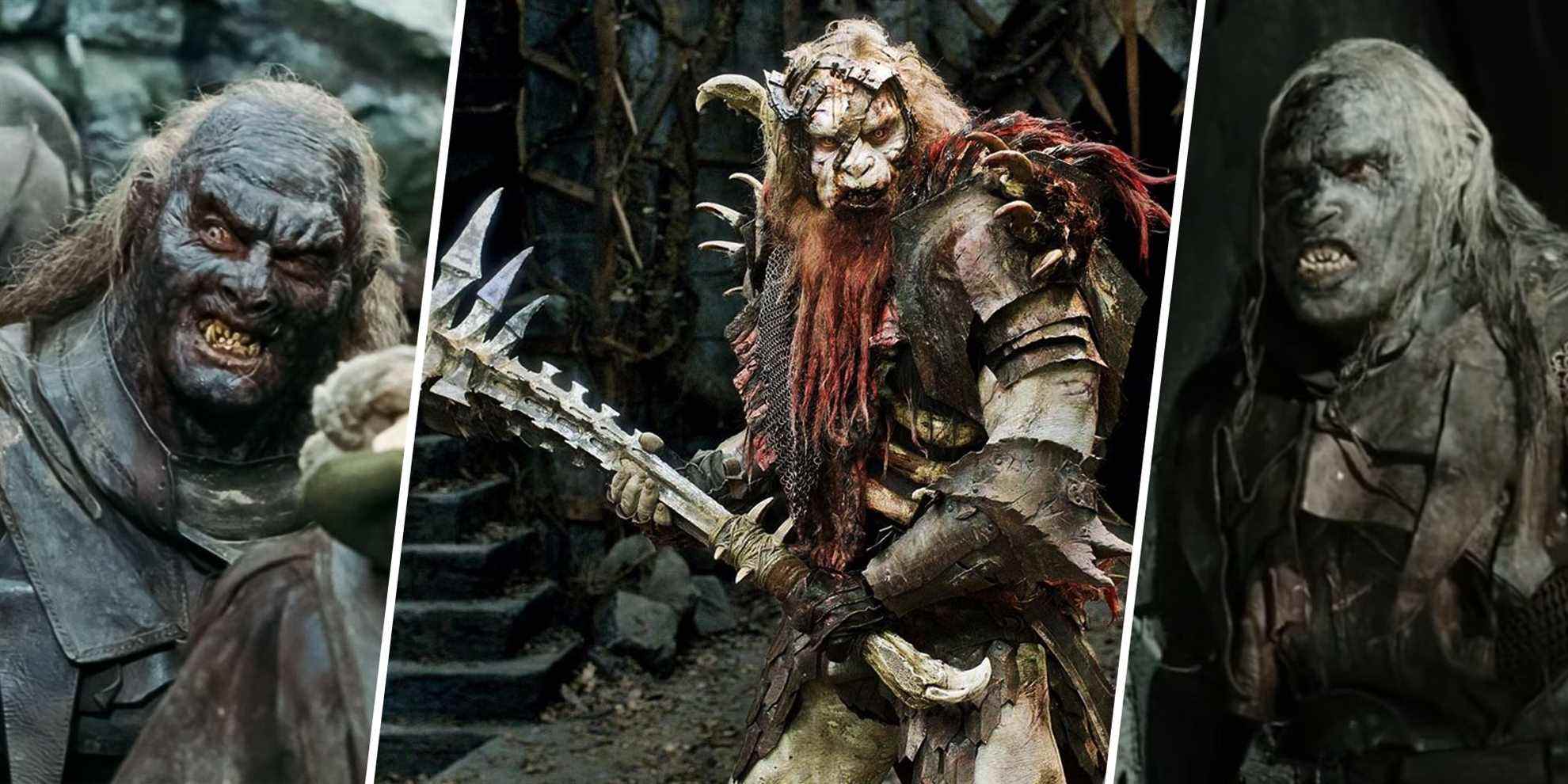 Ugluk, Bolg, and Shagrat Orcs and Uruk-hai from Lord of the Rings and The Hobbit