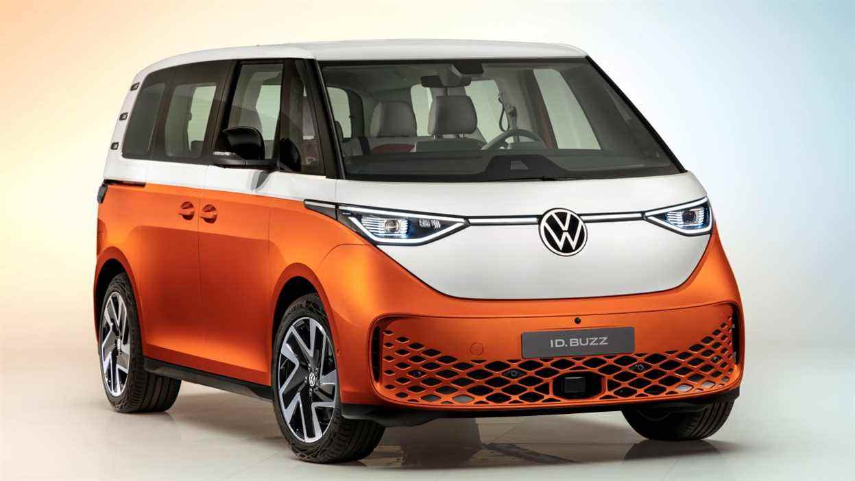 vw id buzz en orange brûlé