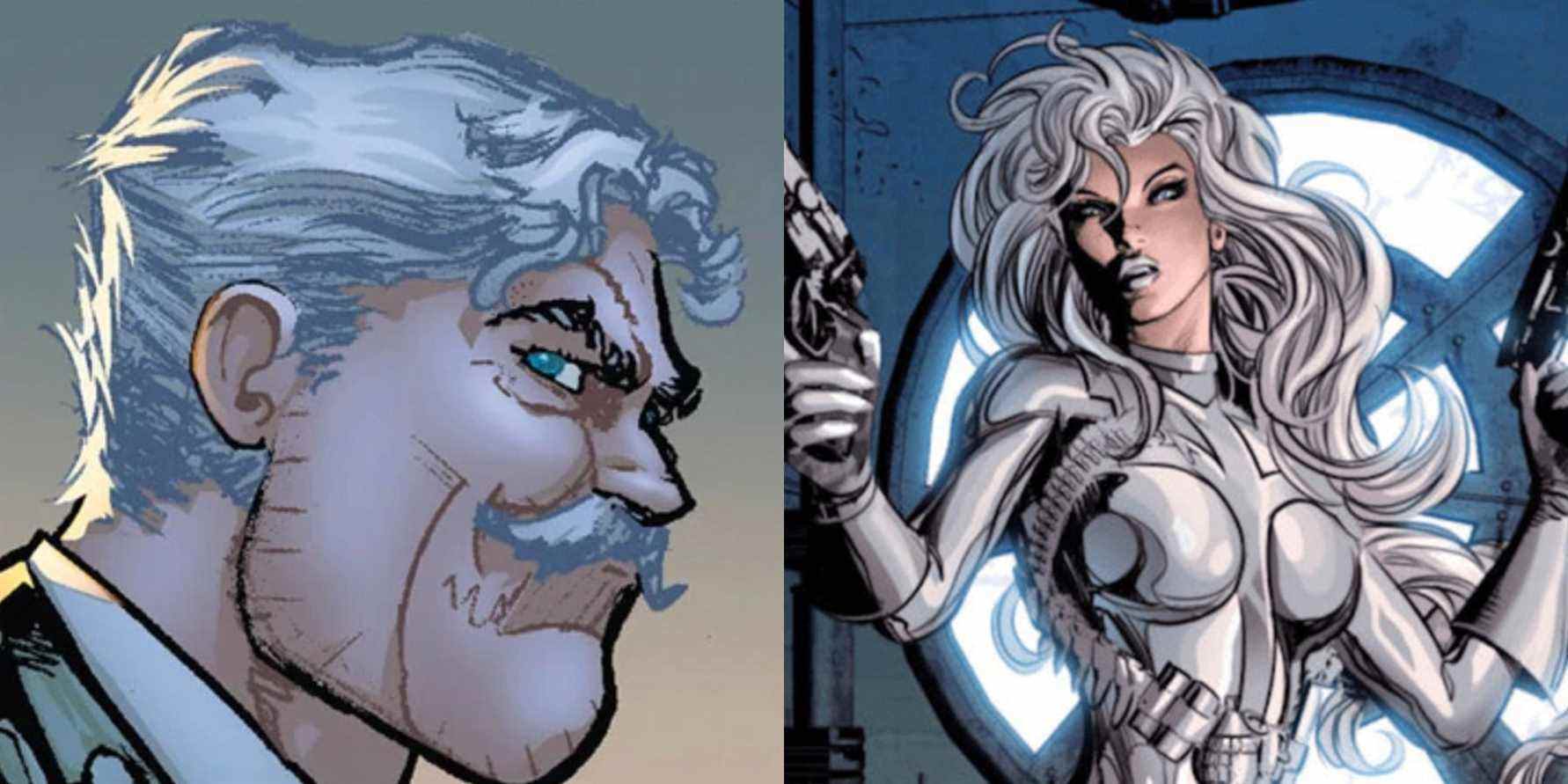 Ernst Sablinova et sa fille Silver Sable dans Marvel Comics