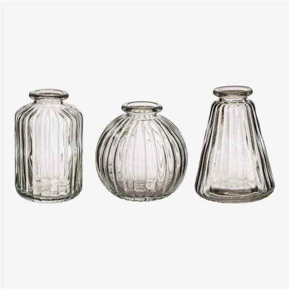 Vases Bud en verre uni Sass & Belle - Lot de 3