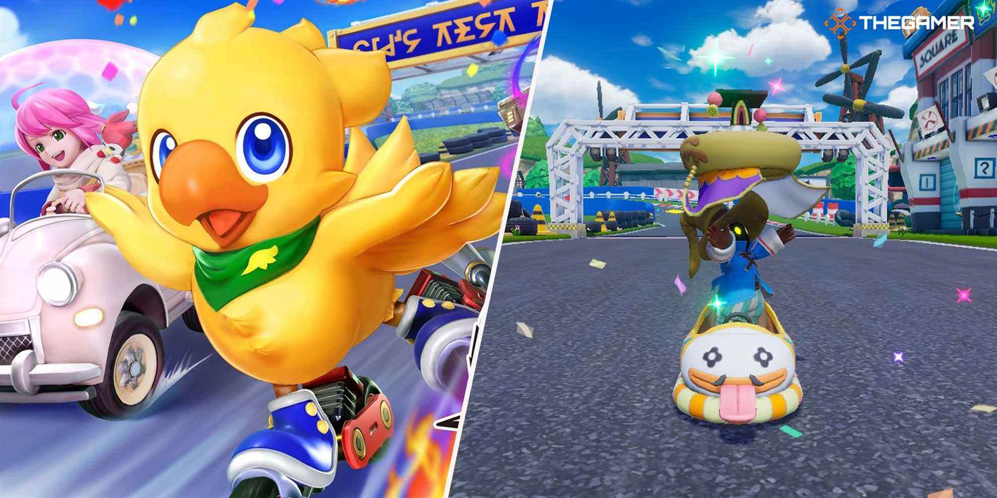 Chocobo GP collage of key artwork and Vivi winning