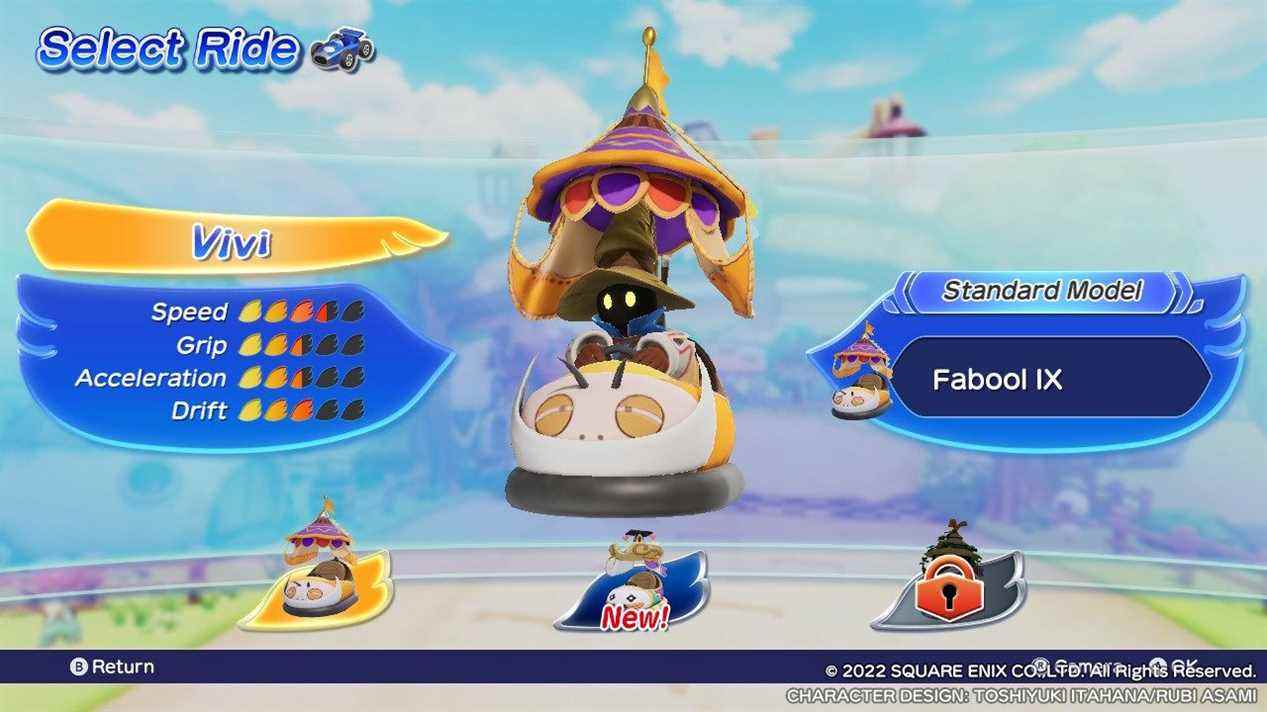 Chocobo GP Vivi dans son Cid Kart