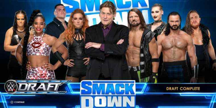 wwe 2k22 smackdown my gm draft