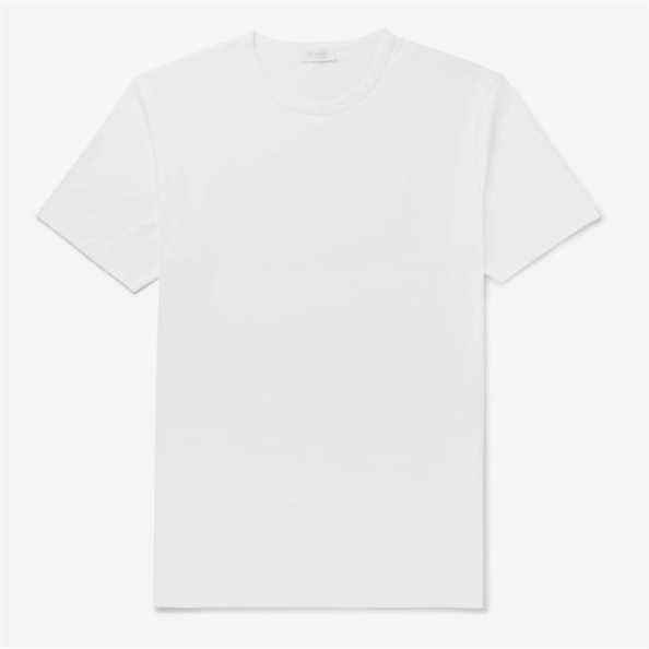 T-shirt en jersey de coton blanc Sunspel