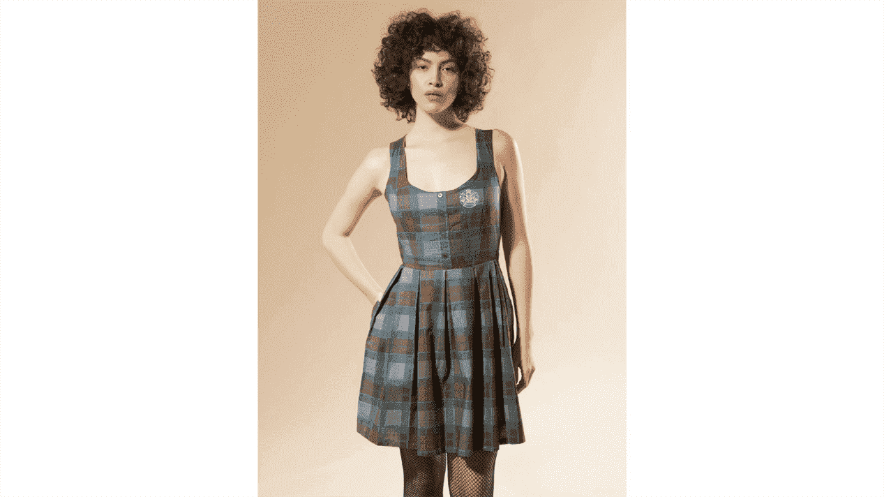 Robe à carreaux tartan à lacets Outlander