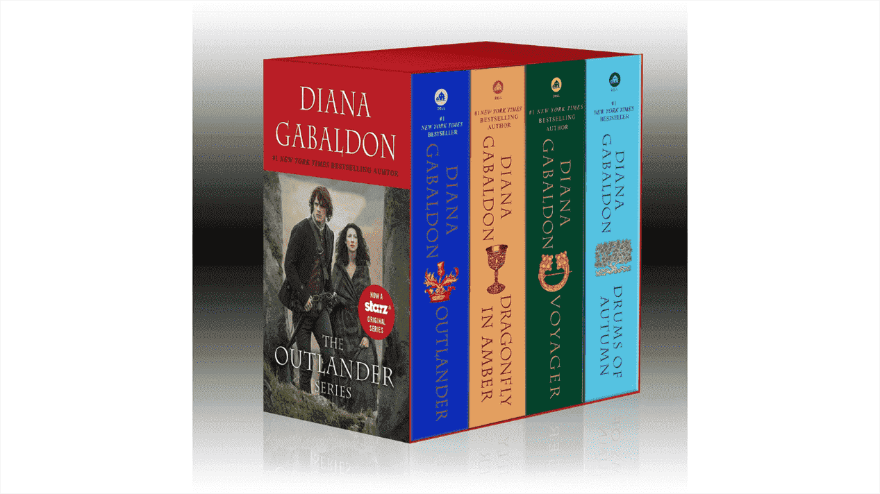 Coffret Outlander 4 exemplaires : Outlander, Dragonfly in Amber, Voyager, Drums of Autumn