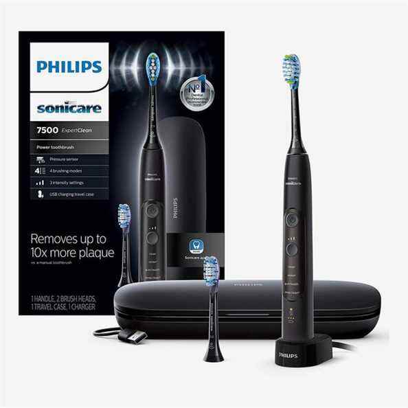 Philips Sonicare ExpertClean 7500 Brosse à dents électrique rechargeable Bluetooth Noir