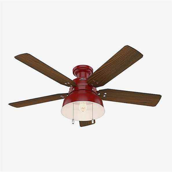 Hunter Ventilateur de plafond Mill Valley de 52 pouces en rouge grange