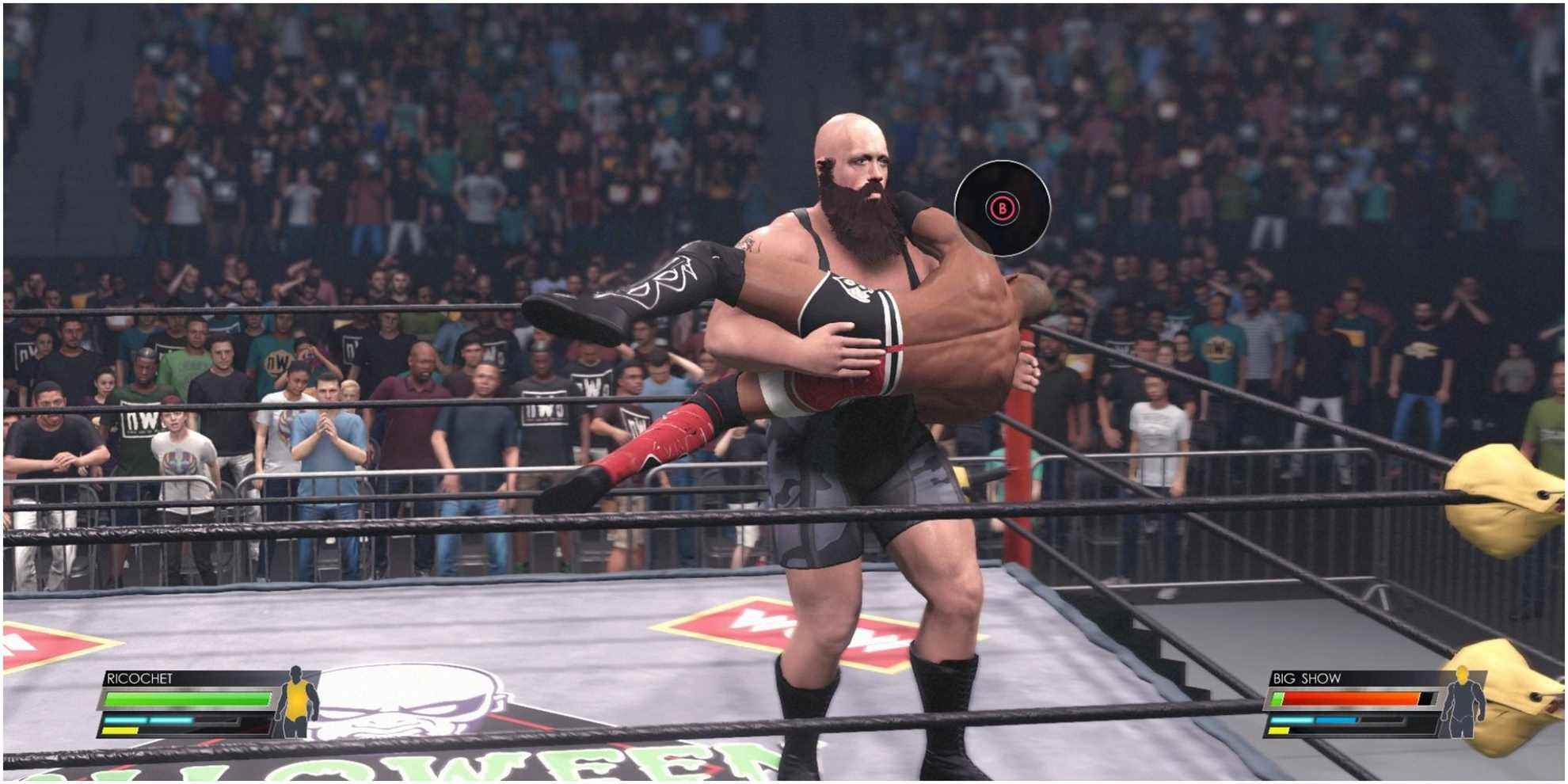 WWE 2K22 Big Show portant Richochet