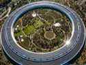 Le campus d'Apple Park se dresse sur cette photographie aérienne prise au-dessus de Cupertino, en Californie.