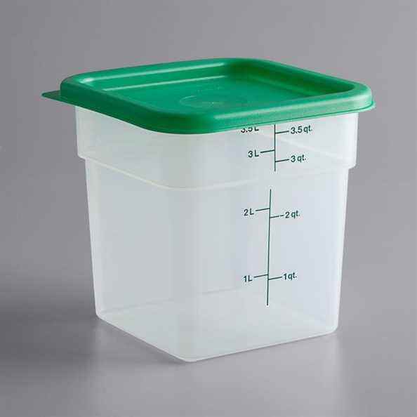 Boîtes de rangement carrées transparentes pour aliments Cambro