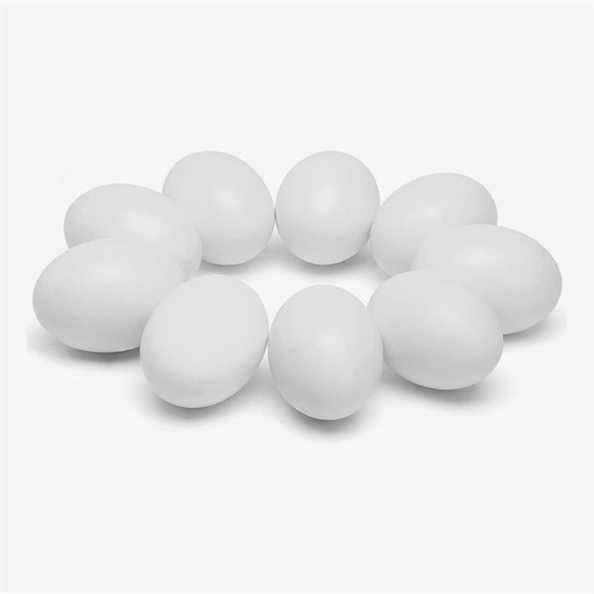 Oeufs de décoration en bois blanc SallyFashion (lot de 9)