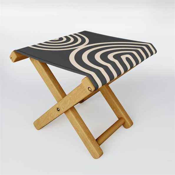 Tabouret pliant arc-en-ciel moderne du milieu du siècle Mysticminimals