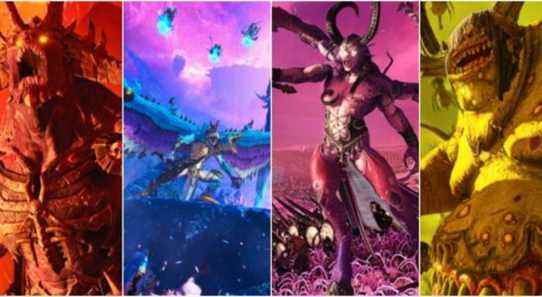 Khorne Tzeentch Slaanesh Nurgle Factions Total War Warhammer 3